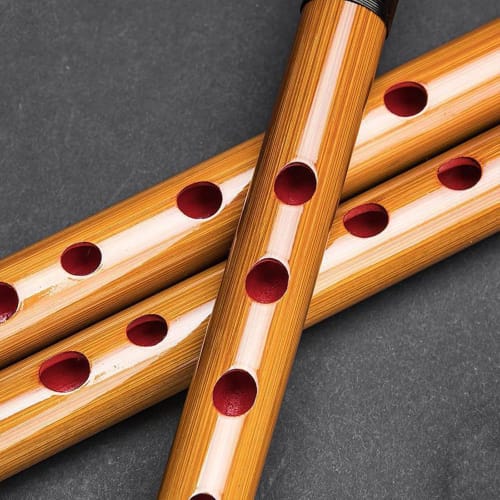 Beginner's Bamboo Flute, Traditional Handmade for Festivals and Music, 7 Holes, 6/7/8 Tones, No Membrane (6 Tones)