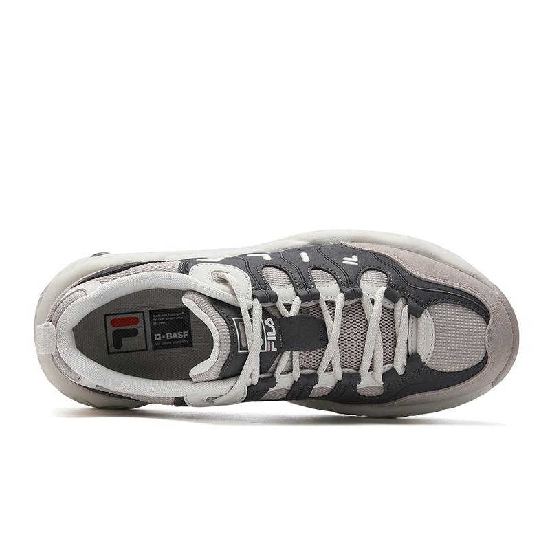 FILA MUFFIN Cushioning Abrasion Resistant Breathable Lightweight Low top Casual Shoes Men's Gray Brown F12M541145FDA