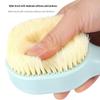 Wall-Mounted Long-Handled Liquid Dispensing Bath Brush with Soft Bristles