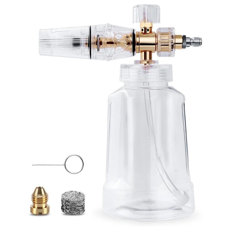 Foam Cannon For Pressure Washer, Foam Cannon With 1/4 Inch Quick Connector, Soap Dispenser Forwashing With Adjustable Thick Foam