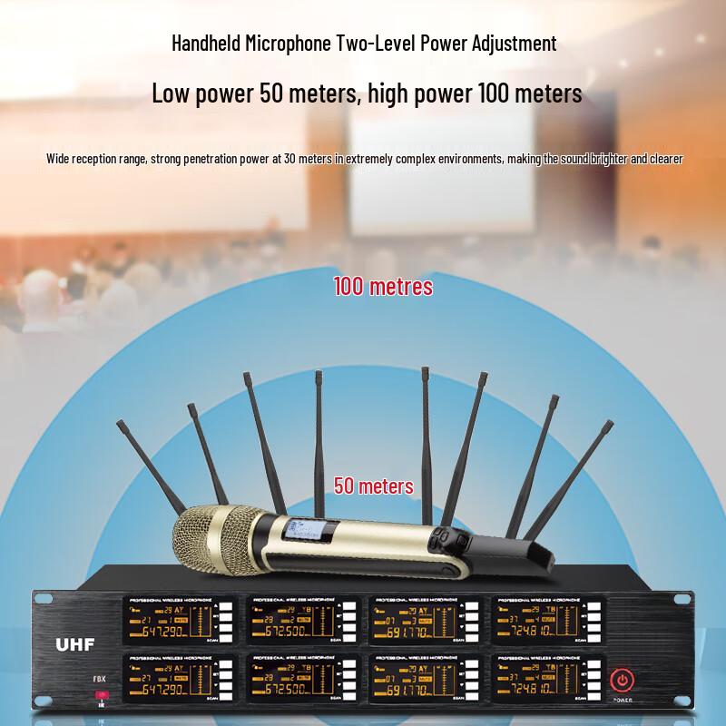 Weishu DC-8-TF 1-to-8 Wireless Conference Microphone System (CN version)