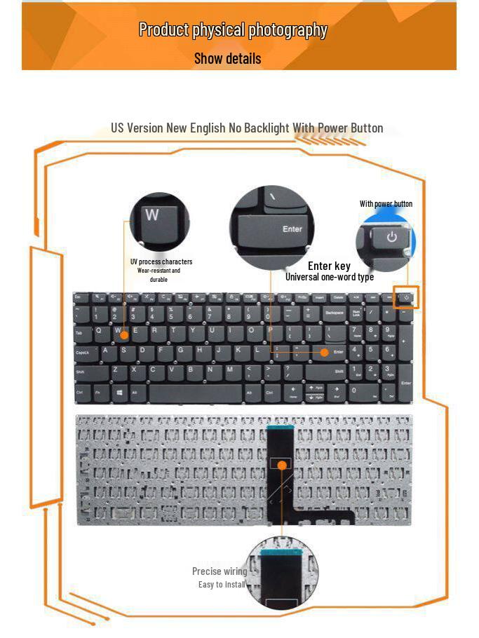 Compatible with Lenovo E53-80 V130-15AST 300S-15 S340-15 Xiaoxin-15 2019 Keyboards