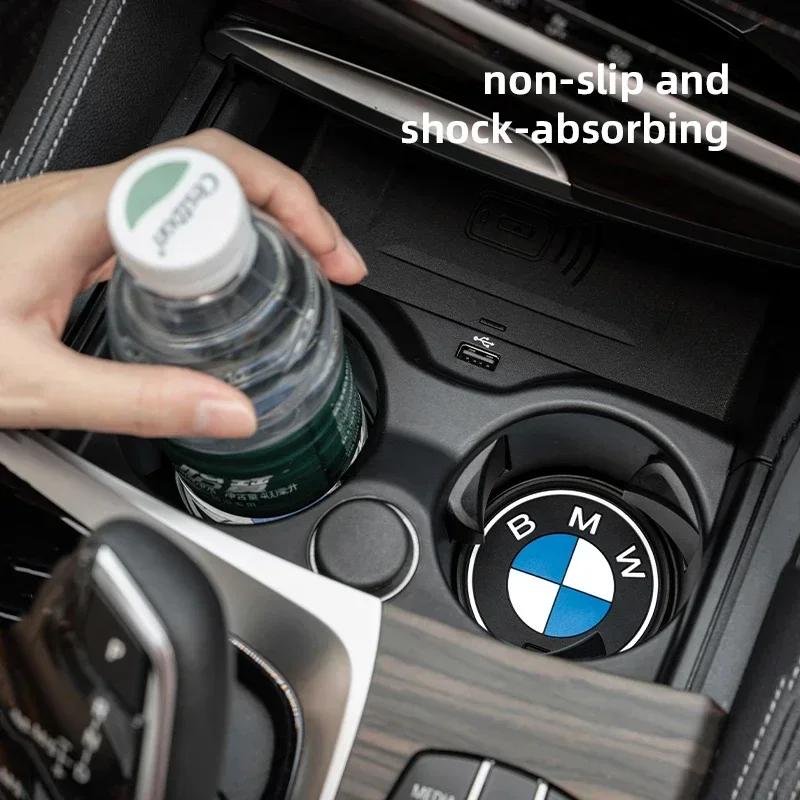 BXF1 Car Interior Non Slip Cup Mat Pad Waterproof Coaster For BMW M 3 4 5 Series G30 G32 G01 G02 G05 G22 E60 E90 E83 E92 F40 F20 U12