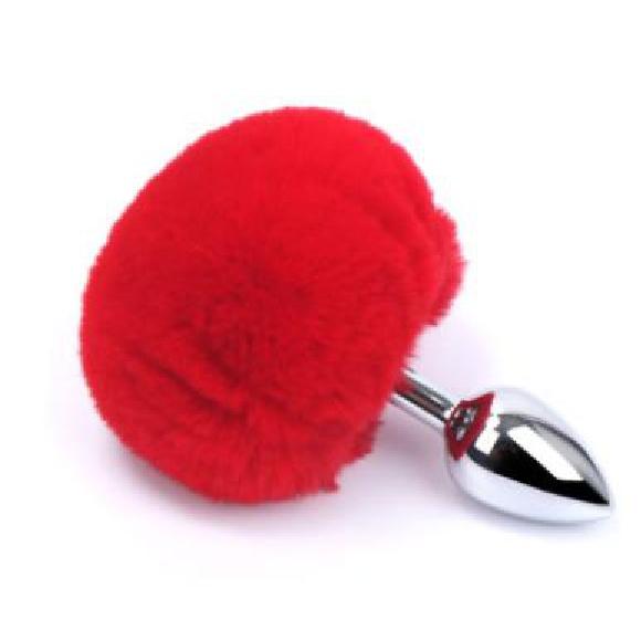 Small Size Metal Rabbit Tail Anal Plug Bunny Butt Plug Stainless Steel Booty Beads Stainless Sex