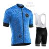 Mens Cycling Jersey Bib Shorts Set Mountain Bike Racing Breathable Performance Wear