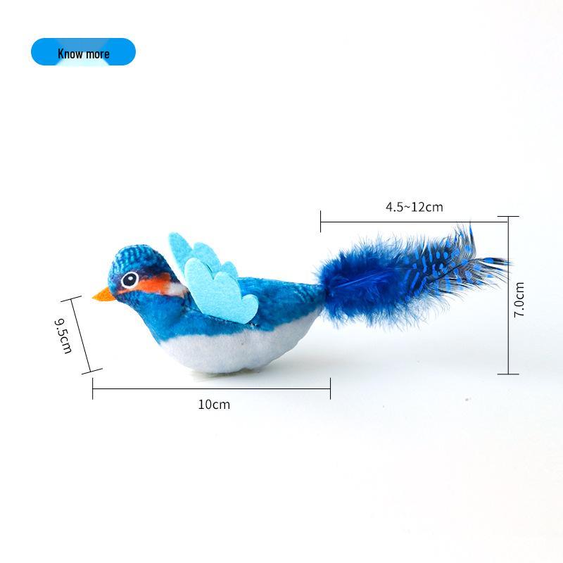 Rechargeable Cat Toy: Sound-Making Bird with Shaking Feathers and Bells