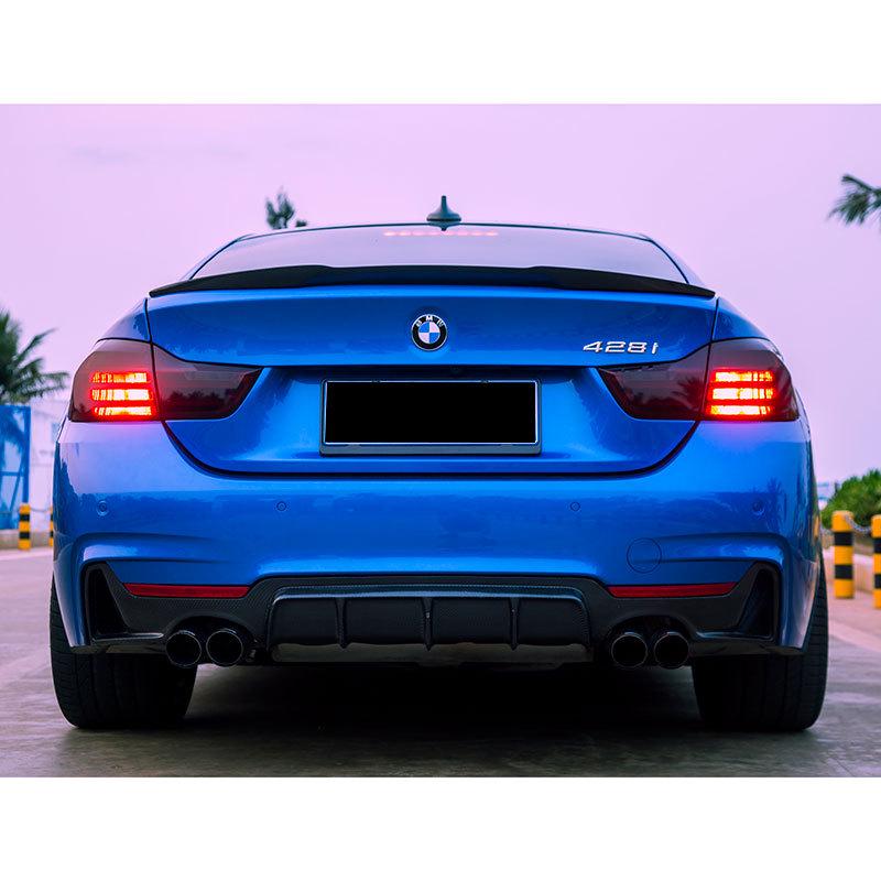 Lip spate dublu quad din fibră de carbon pentru BMW Seria 4 F32 F33 F36 M Sport