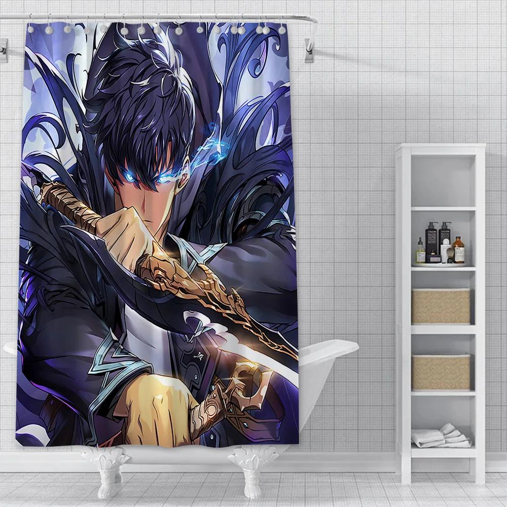 Intense Anime Character Bath Curtain -High-Quality Waterproof And Mildew-Proof Bathroom Decor For A Dramatic,Comic-Inspired Home