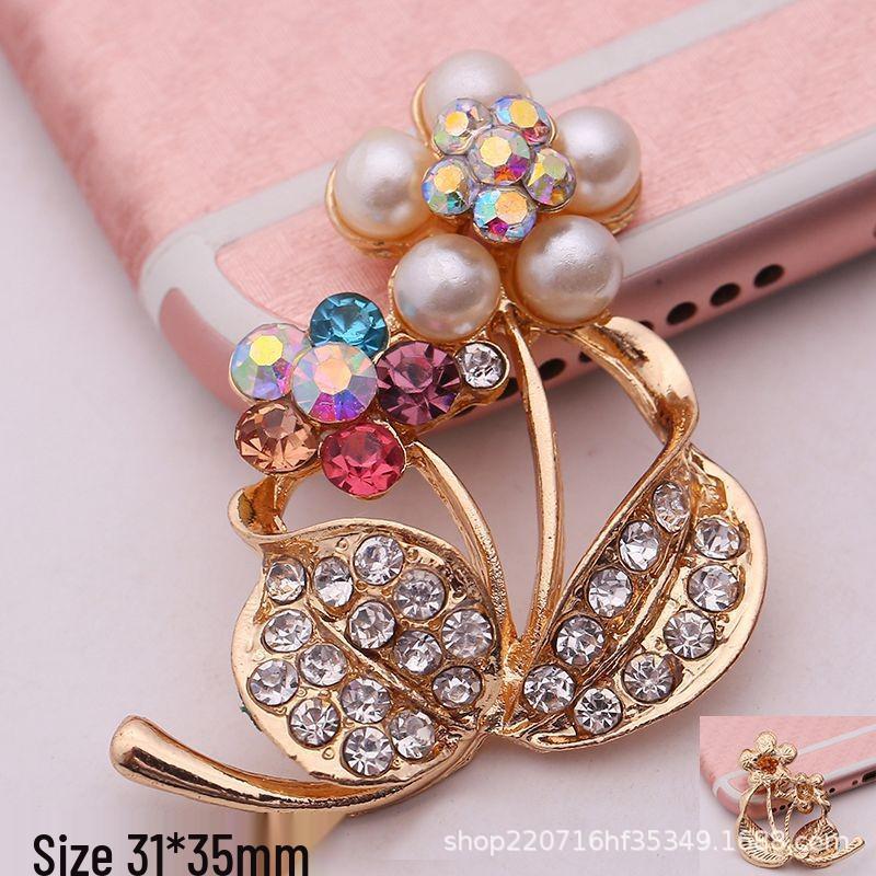 DIY Jewelry & Alloy Hair Accessories: Diamond Butterfly, Rose, Flower, Animal Phone Case & Headwear Decor.