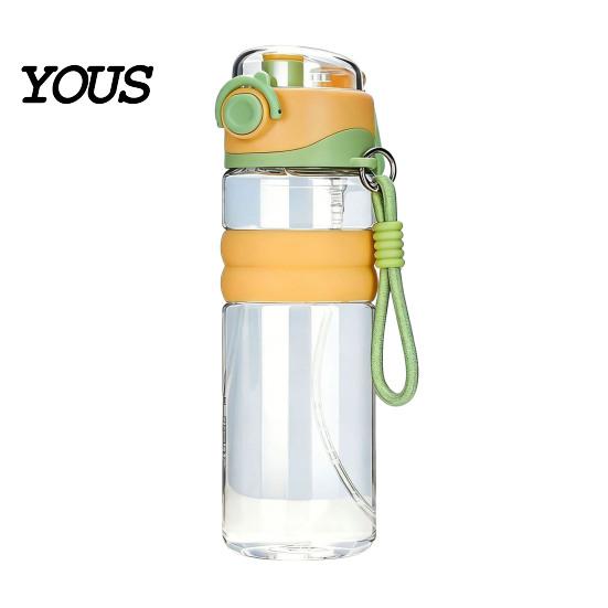 Bicchiere da bere resistente al calore, Borraccia sportiva spray, 750ml Doppia funzione Tazza con nebulizzatore e da bere con Blocco di sicurezza portatile per borraccia, Plastica a prova di perdite