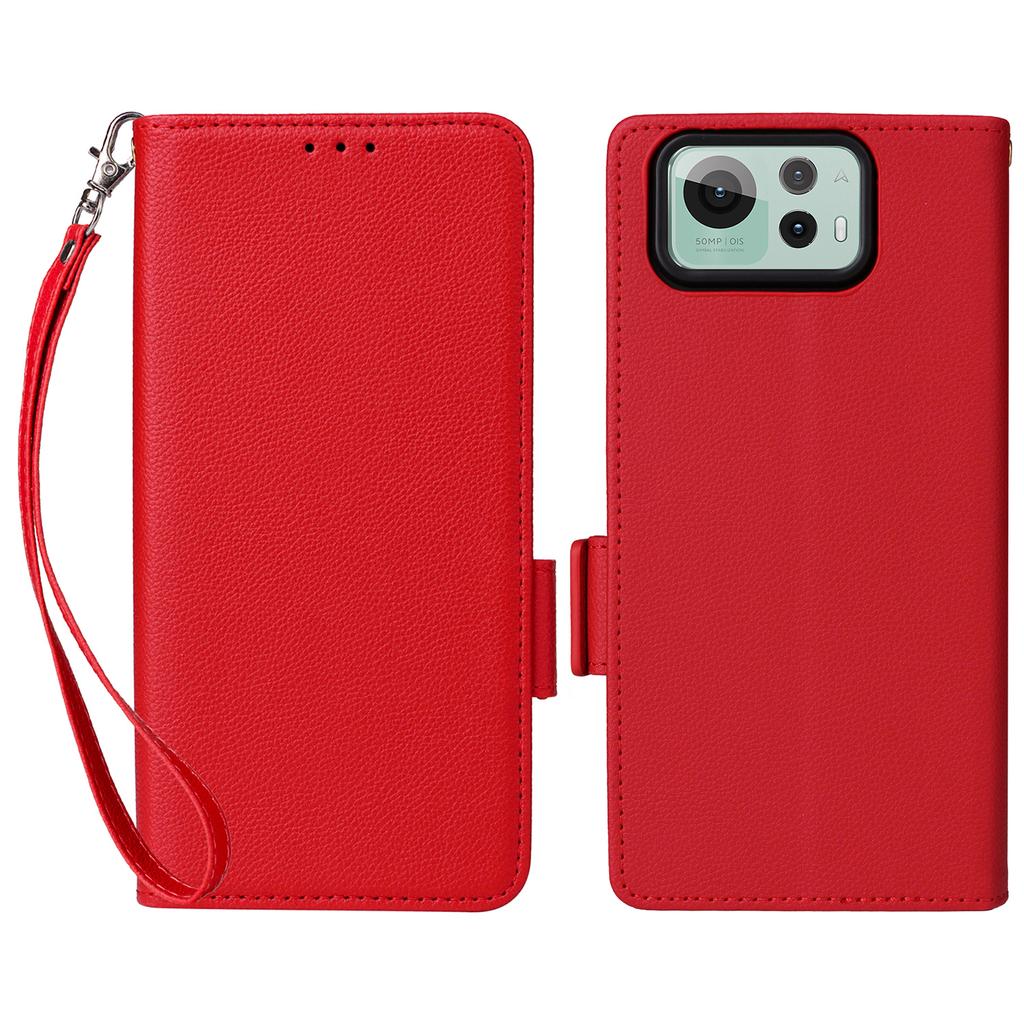For Asus Zenfone 12 Ultra 5G Case with Wrist Strap Litchi Texture PU Leather Wallet Phone Cover