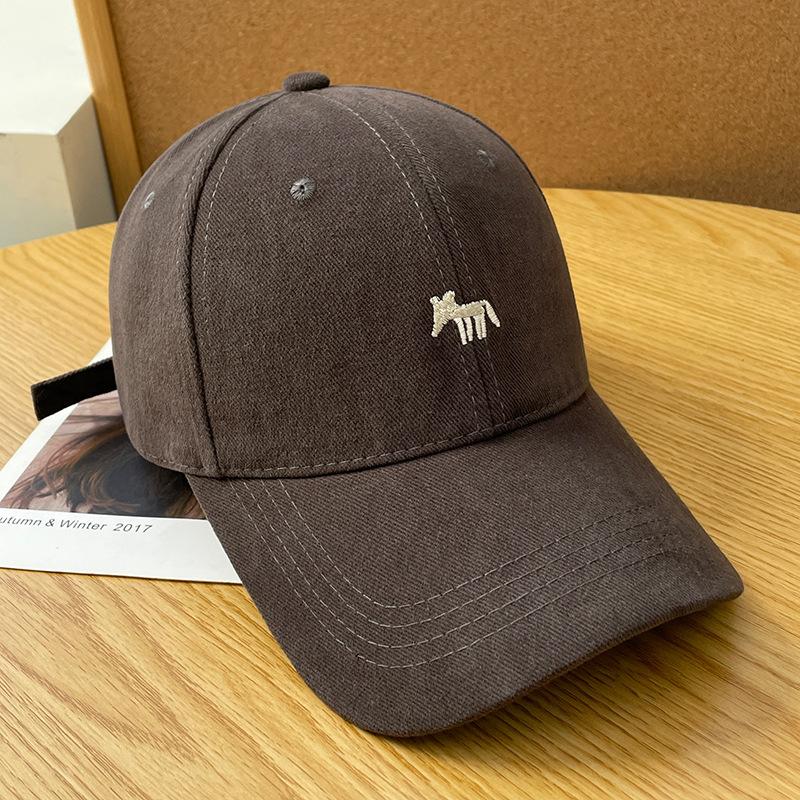 Grinding little fox baseball cap women's spring and autumn increase and deepen wide-brimmed sunscreen cap versatile couple sports cap