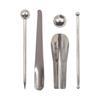 5Pcs Stainless Steel Tile Grout Cleaning 5 Piece Tool Set Rust Proof Easy Operation For Home Floor Tile Renovation Repair