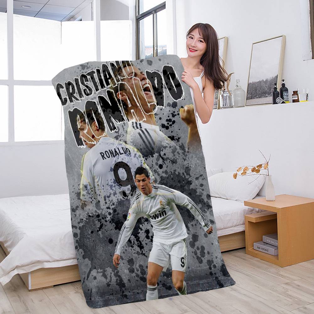 Sportler C-Ronaldo Mikrofaserdecke Schnelltrocknende Strandtücher Übergröße Druck Super Saugfähige Pool-Handtuchdecke