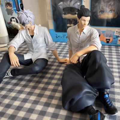 NEW SEGA 10cm Jujutsu Kaisen Anime Satoru Gojo & Geto Suguru Yumemirize Sitting Posture Action Figure Genuine Model Figurine Toy