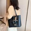 Simple Large Capacity Faux Leather Tote Bag Street Style Commuter Shoulder Handbag KTB