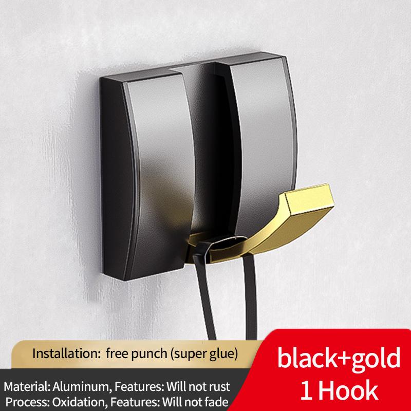 YUNJIEYA Folding Door Hooks Towel Hanger Nail Free Punch Wall Rack  Hook Coat Clothes Holder for Bathroom Kitchen Accessories