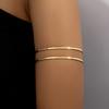 Vintage Minimalist Upper Opening Arm Bracelet for Women Fashion Geometric Gold Color Circular Bangles Boho Jewelry Party Gifts