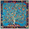 Square Scarf  Luxury Brand Twill Silk Scarf For Women Headband Female Charm Life Tree Print Large Square Scarves Silk Shawls