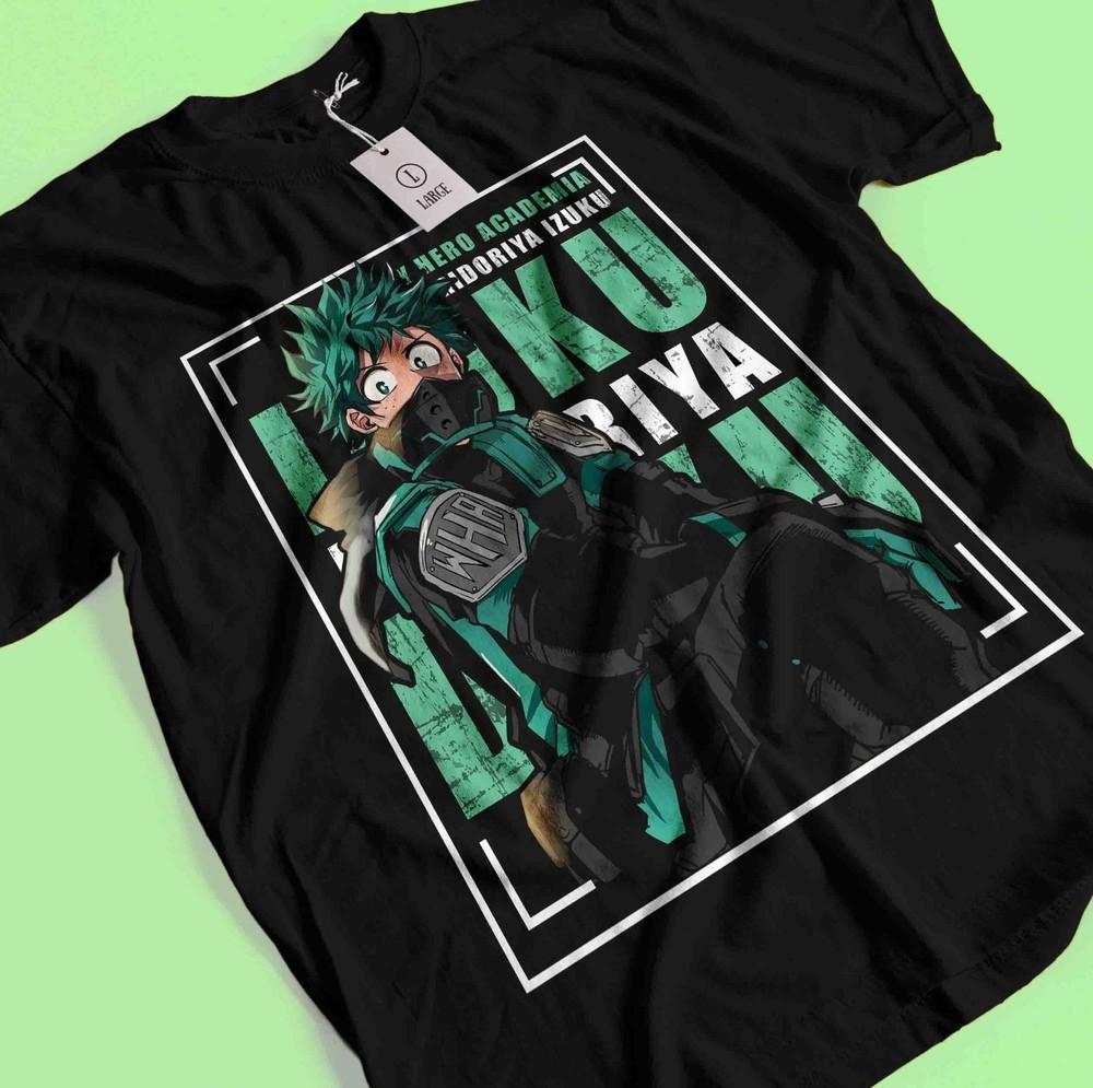 

Deku T-Shirt My Hero Academia Bakugo Katsuki Tee Anime Midoriya Dabi Shoto Shirt XL