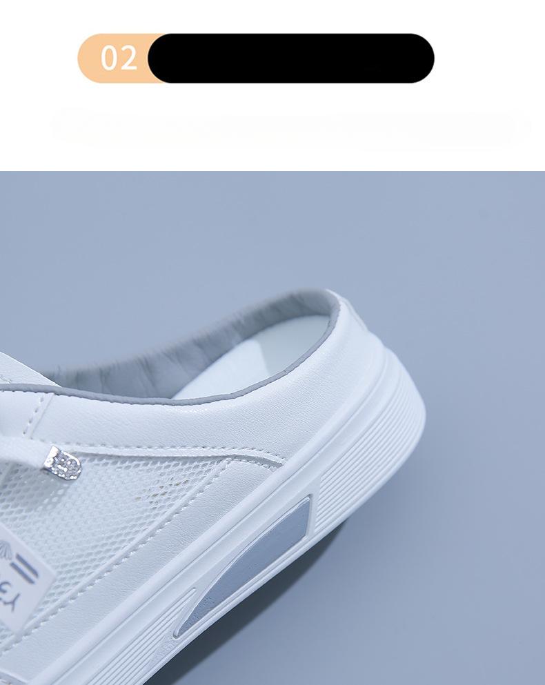 Bao tou Half Slippers 2025 Summer New Casual One-pedal Lazy Thin-soled White Shoes