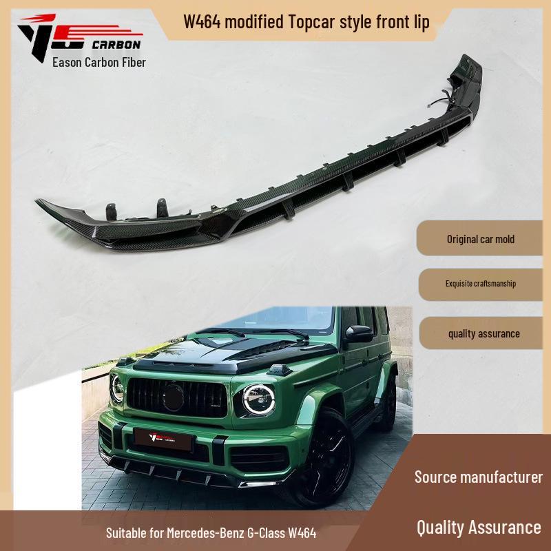 Compatible with Mercedes-Benz G-Class W464 (2019+) Topar Style Carbon Fiber Front Lip Splitter.