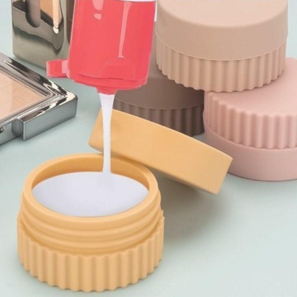 4PCS Silicone Moisturizer Container Mini Cream Powder Case Silicone Storage Box Gels Lotions