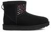 UGG Classic Mini Stud Ii Rivets Snow Boots Black Women's 1119101-BLK