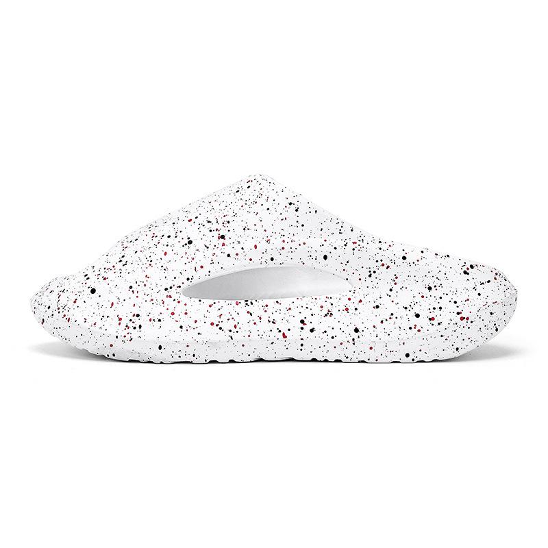 

Большие размеры летние легкие мужские тапочки из ЭВА для дома, модные повседневные односложные уличные спортивные тапочки для мужчин 40-41 белый