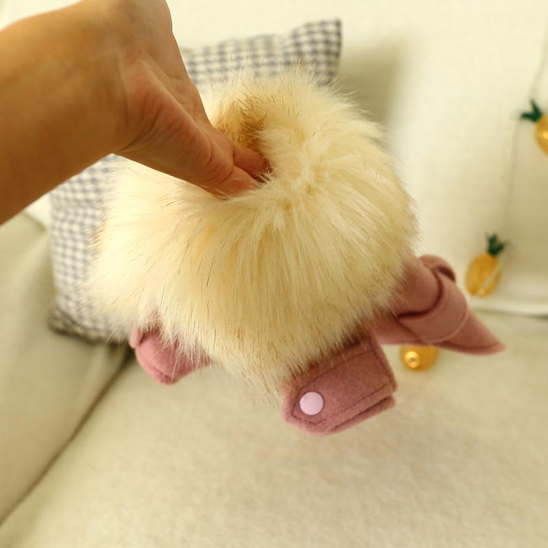Großer Pelzkragen Haustier Hundemantel Jacke Leichter Luxus Hundekleidung für Kleine Hunde Yorkies Shih Tzu Winter Welpenkleidung Haustierprodukte