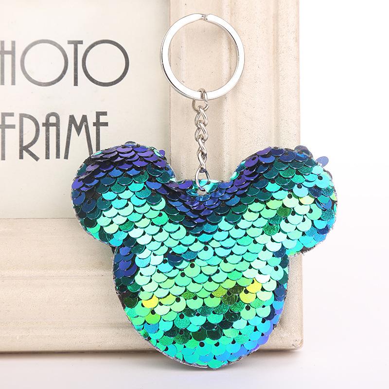 Sequin Keychain Reflective Shiny Keychain Pendant Ladies Bag Car Pendant
