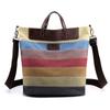 Fashionable Contrasting Color Splicing Shoulder Bag Canvas Casual Women's Cross-slung Hand