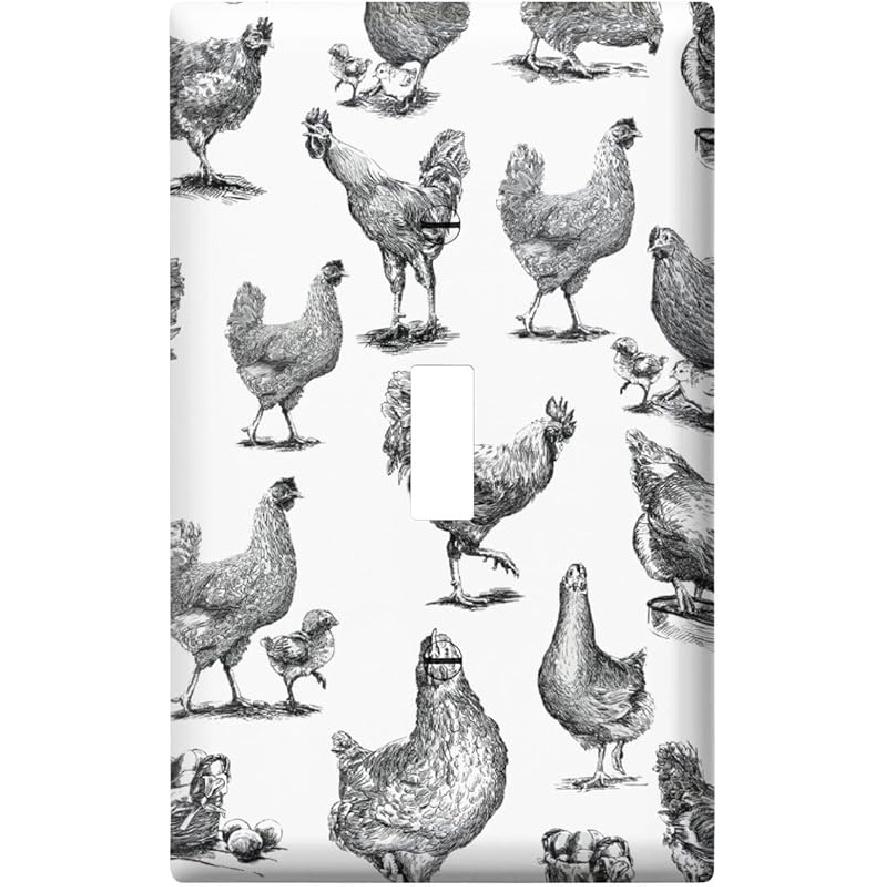 Lemon Fruit Single Toggle Light Switch Plates Outlet Covers Decorative Electrical Wall Plate Receptacle Switchplate Decorate Plug Cover For Bathroom Single Toggle