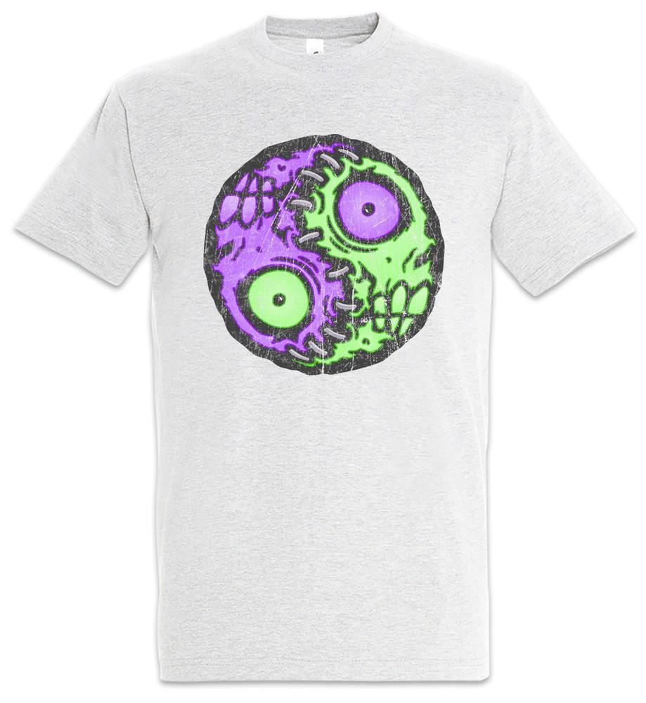 

Zombie Yin Yang T-Shirt Zombies Religion Sign Symbol Brain Brains Eater Fun M