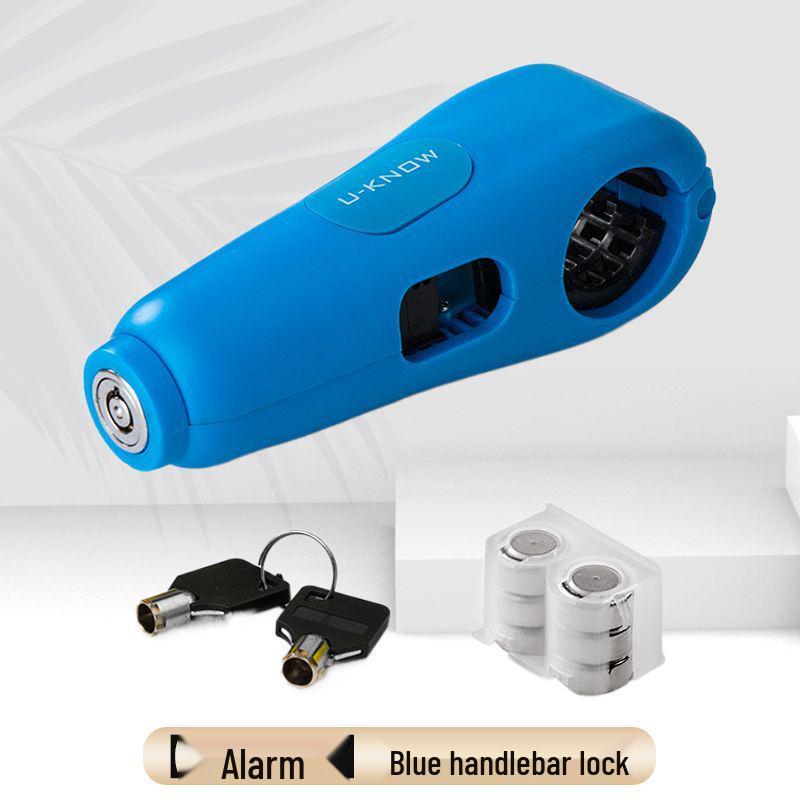 Anti-Theft Motorcycle Brake & Throttle Lock with Alarm