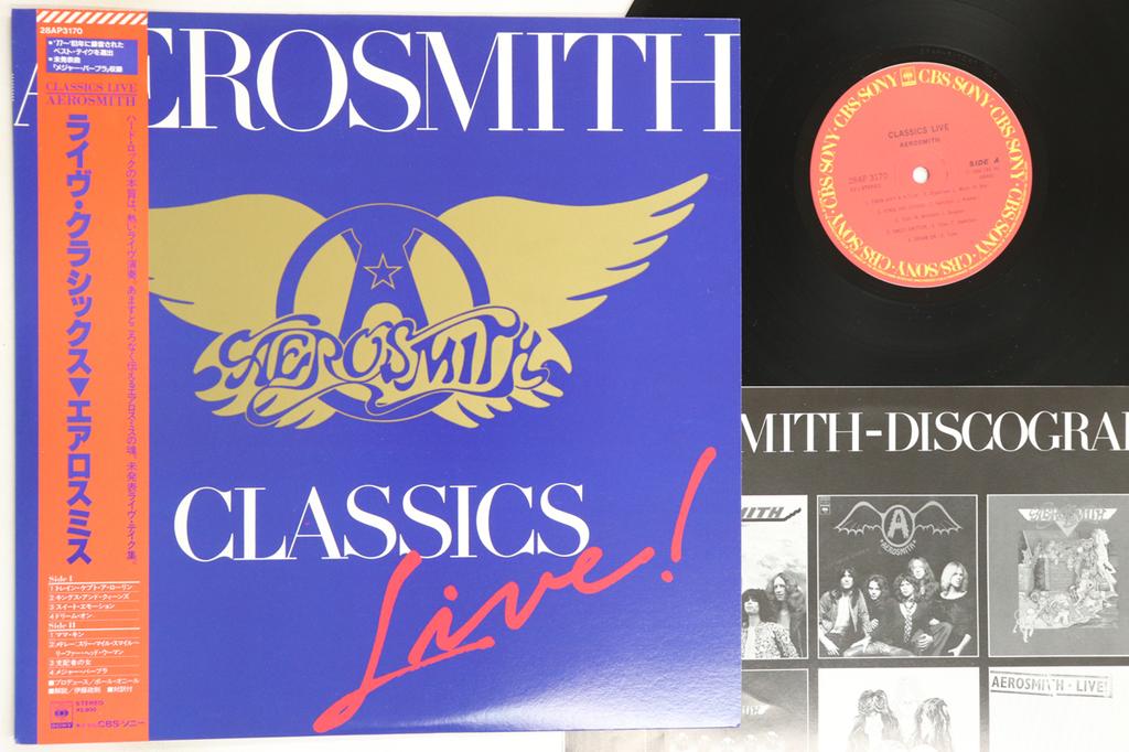 LP Record AEROSMITH - Classics Live 28AP3170 CBS SONY 1986 Japan Obi Rock Used