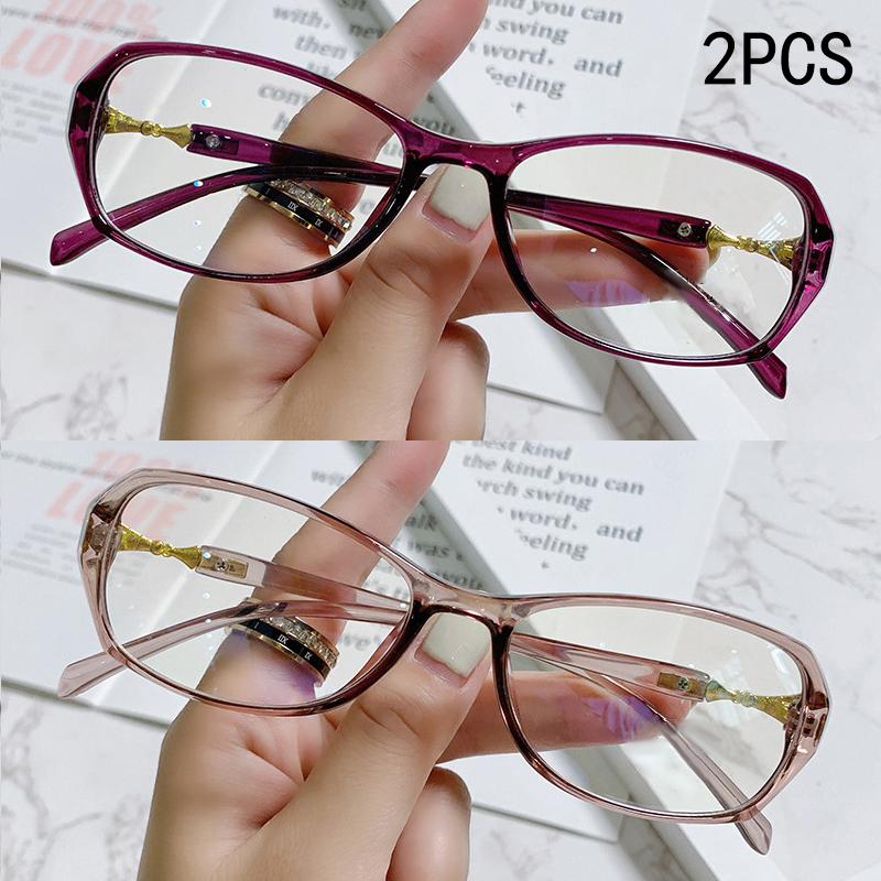 2PCS Anti-blue Light Progressive Glasses Women Fashion Korean Style Ultra-lightweight 1903
