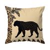 Afrikanische Graslandtier-Silhouette Kissen Kissenbezug Polyester Kissenbezug Dekokissen für Sofa Heimdekoration Kissenbezug