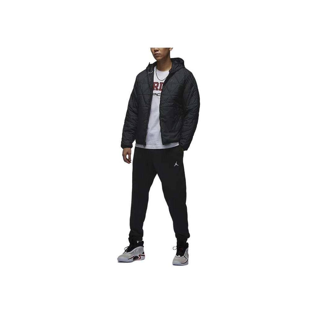 Jordan Sport Therma-Fit Waterproof Warm Hooded Jacket Men Jacket Black FZ3163-010