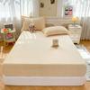 Soft Warm Plush Fitted Sheet Elastic Mattress Cover Fluffy Coral Fleece Bed Linen Winter Couple Luxury Double Bed Bedding