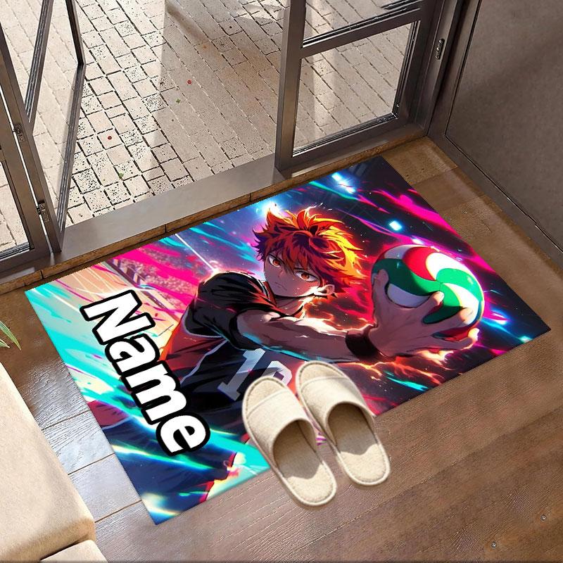 Custom Name Personalized Haikyu Print Carpet, Versatile Home Decor Rug, for Playroom, Apartment, Balcony, Entryway, Hallway Gift