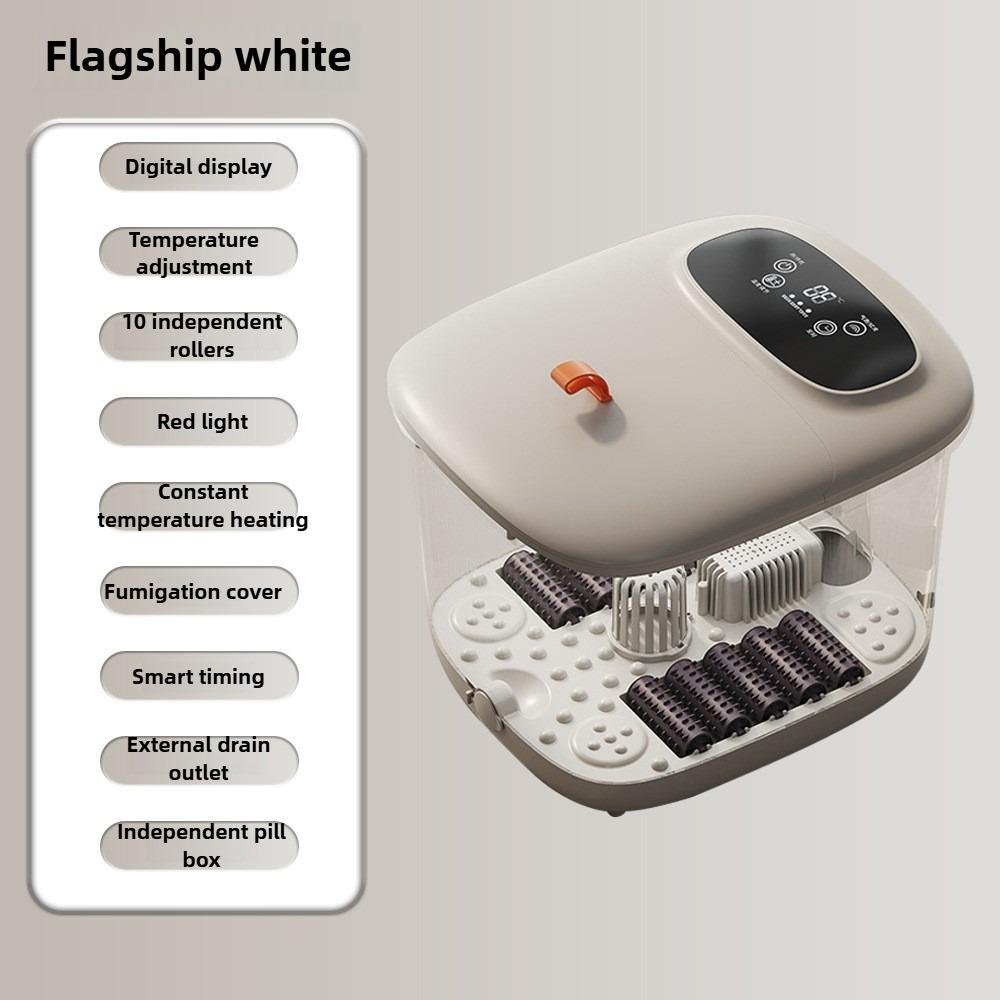 

Electric Footbath Spa Machine Kneading Foot Washing Health Care Intelligent Bubble Massage Constant Temperature Foot Bath Bucket AU белый