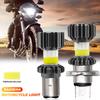 H4 LED Moto H6 BA20D LED Motorcycle Headlight Bulbs 8 Sides COB White 6000K Hi Lo Lamp Scooter Accessories Fog Lights 12V