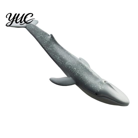 Educational Ocean Animal Toys Realistic Whale Model, Marine Creature Figurines, Beluga, Orca, Blue Whale, Gray Collectible Sea Life Figures
