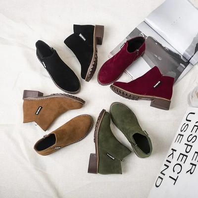 Women Boots  Autumn Winter Boots Female Shoes Brand Ladies Ankle  Heels Shoes Woman Suede Leather Boots