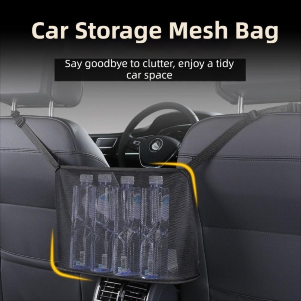 Spacious Car Seat Mesh Bag Large Capacity Handbag Purse Organizer for Dogs and Pets