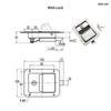 Stainless Steel Panel Lock Industrial Electrical Automation Equipment Container Truck Door Accessories Toolbox Lock
