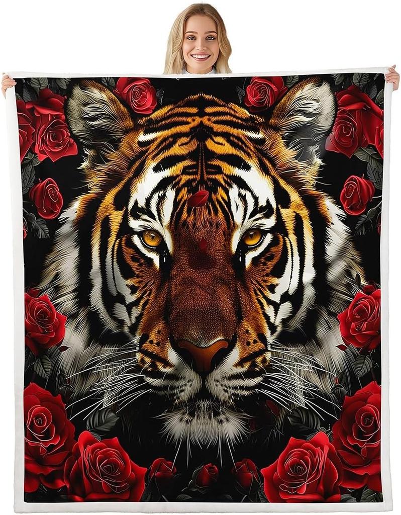 GUOYU Blanket Red Sun Throw Blanket Black Mountain Tree Fuzzy Blanket Japanese Style Blanket for Bed Couch Sofa Kids Boys Teens Room Decor