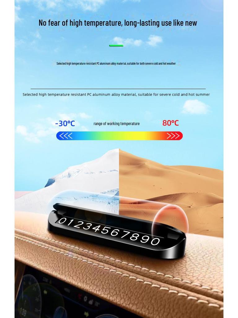 Temporary Car Parking Number Plate Sticker for Easy Moving L9/L8/L7/ONE
