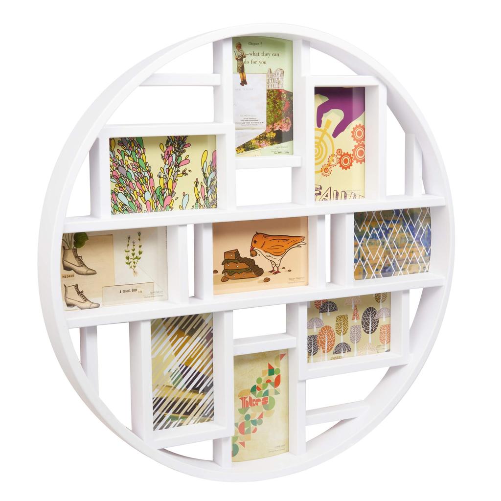 Umbra LUNA Photo Frame, White, 9-Panel, Multi-Plate Photo Display
